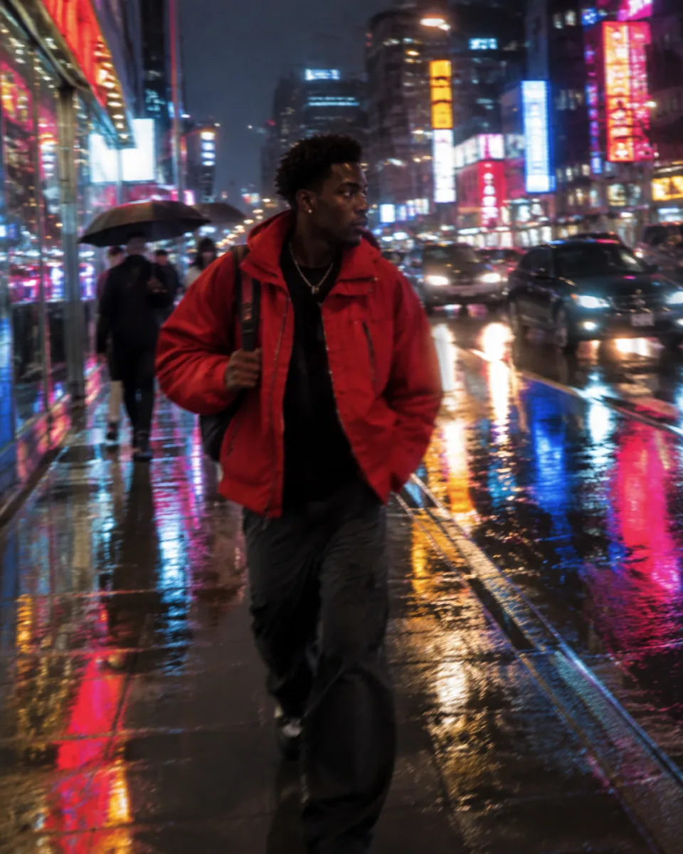 Rainy street fashion