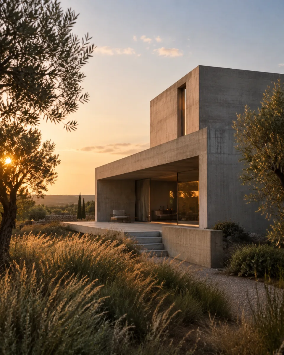Modern concrete house