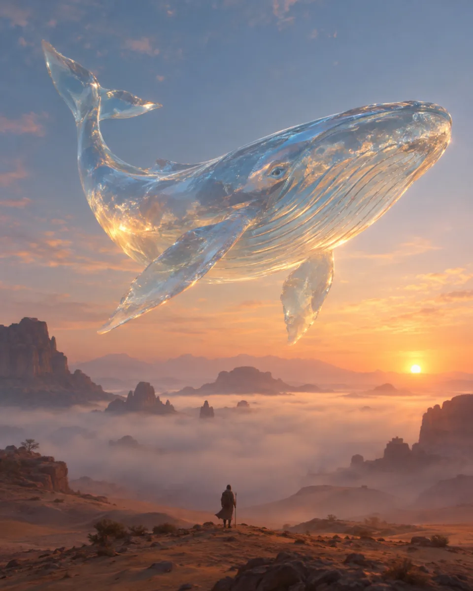 Glass whale dreamscape